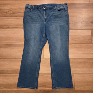 Old Navy wonens Blue Mid-Rise Wow Boot-Cut Jeans Size 22